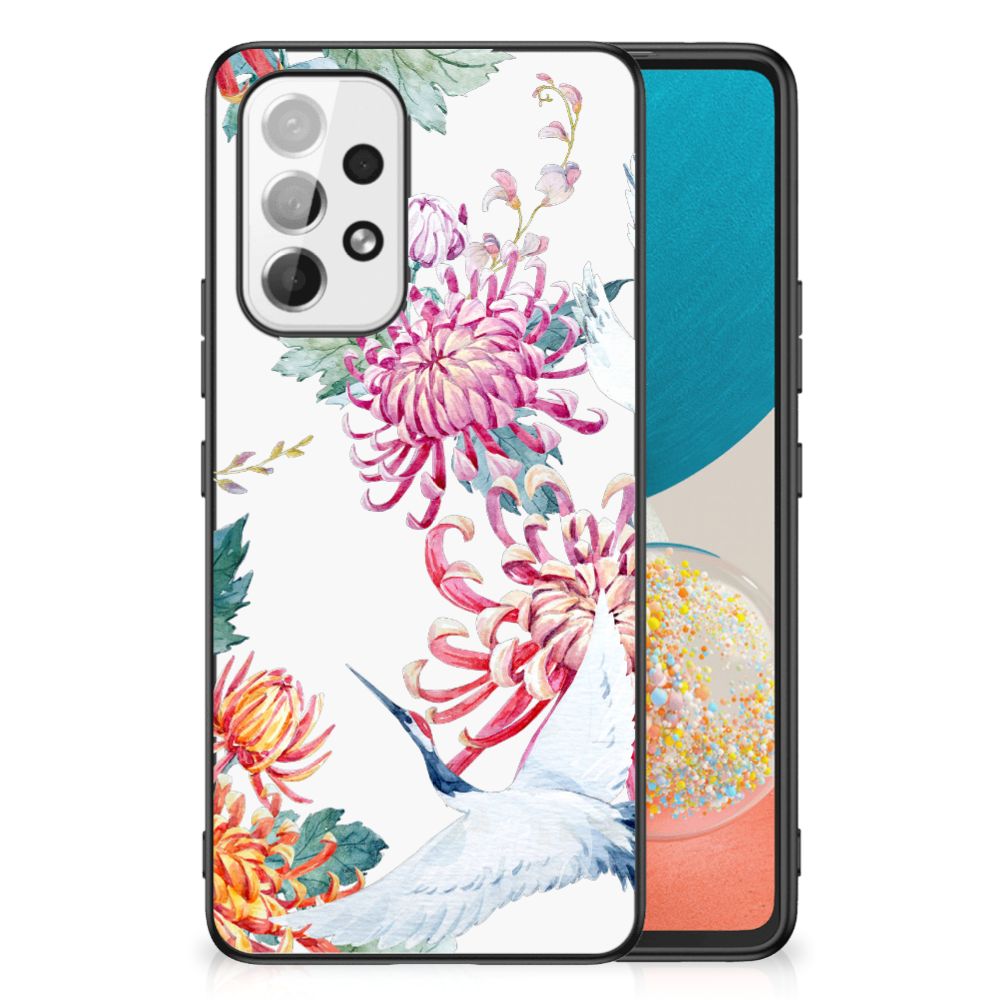 Samsung Galaxy A53 Dierenprint Telefoonhoesje Bird Flowers