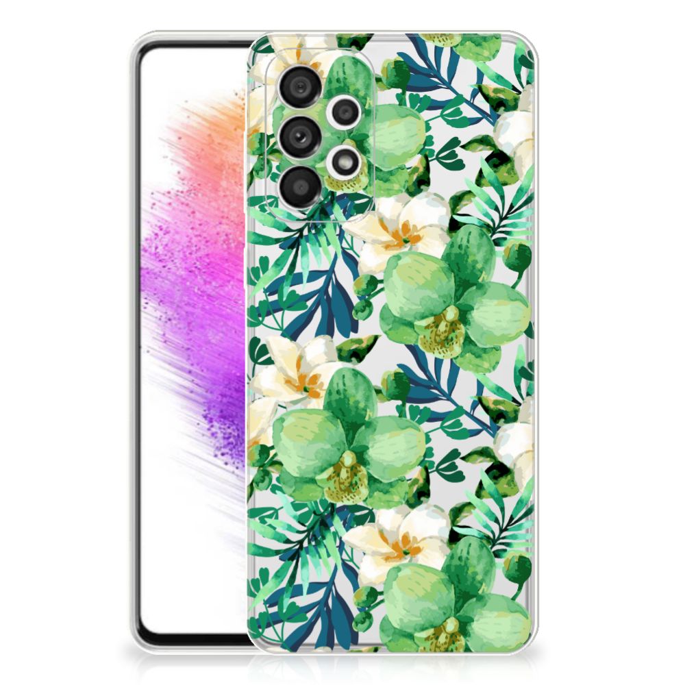 Samsung Galaxy A73 5G TPU Case Orchidee Groen B2C Telecom