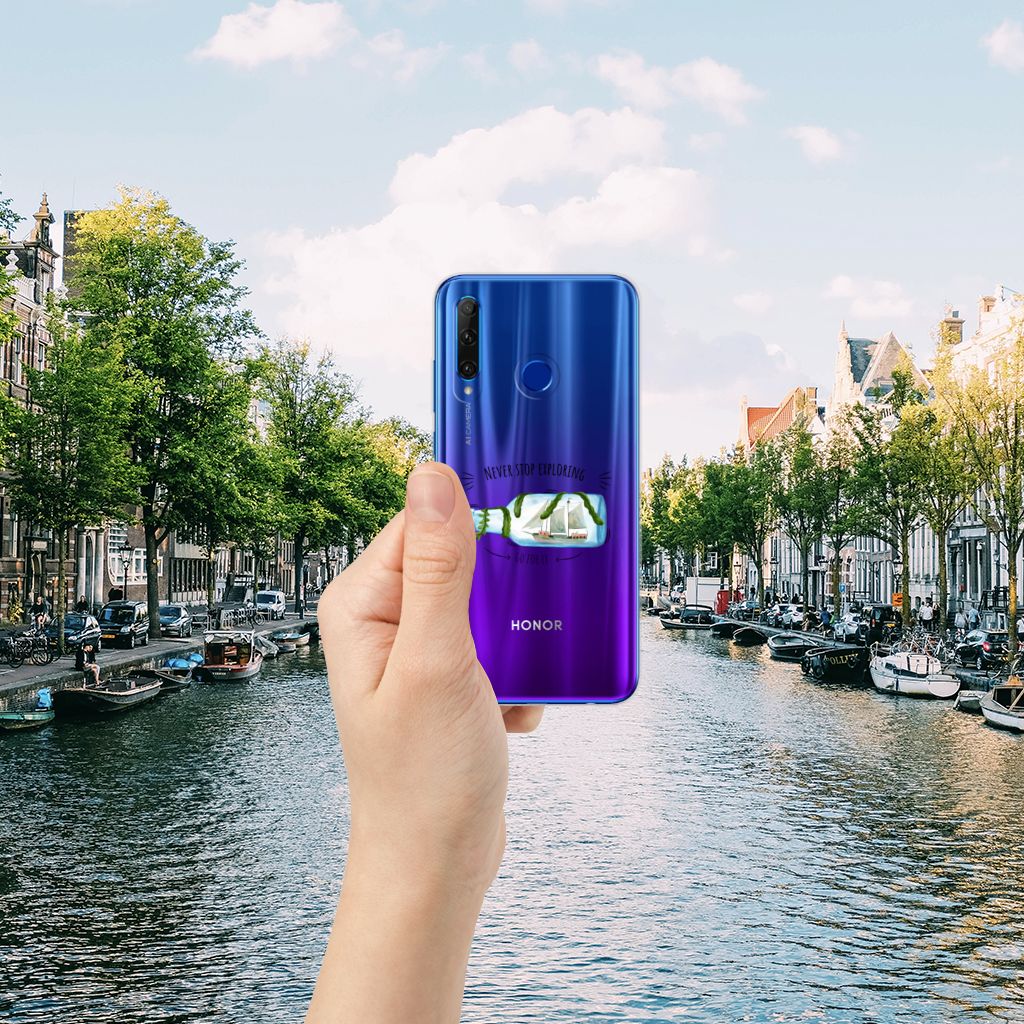 Honor 20 Lite Telefoonhoesje met Naam Boho Bottle