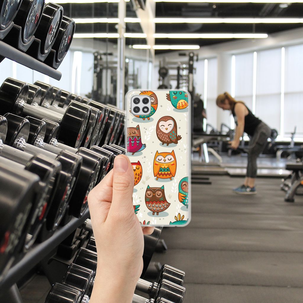 Samsung Galaxy A22 5G TPU Hoesje Vrolijke Uilen B2C Telecom