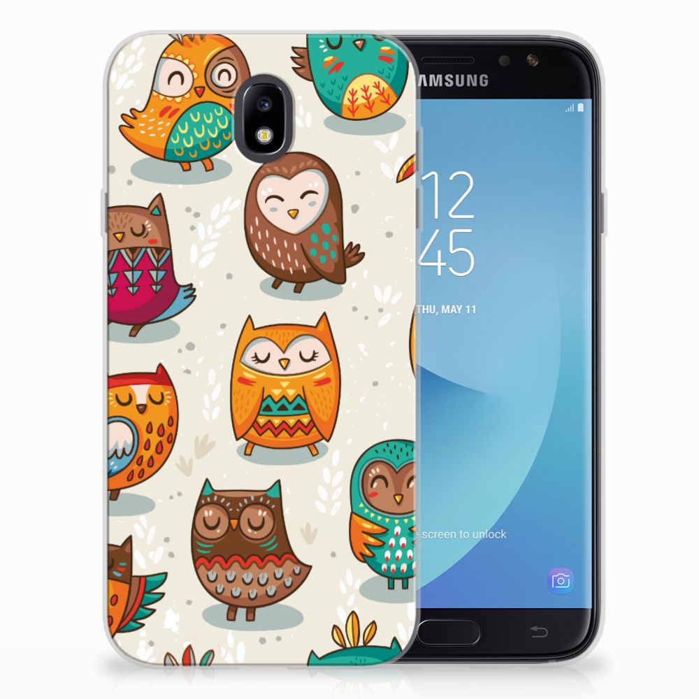 Samsung Galaxy J7 2017 | J7 Pro TPU Hoesje Vrolijke Uilen