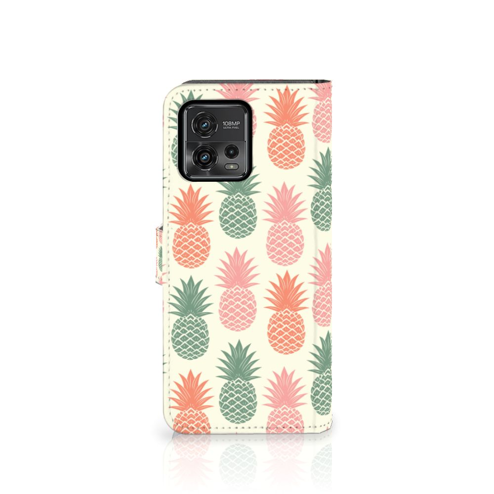 Motorola Moto G72 Book Cover Ananas