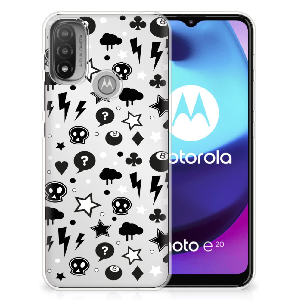 Silicone Back Case Motorola Moto E20 | E40 Silver Punk