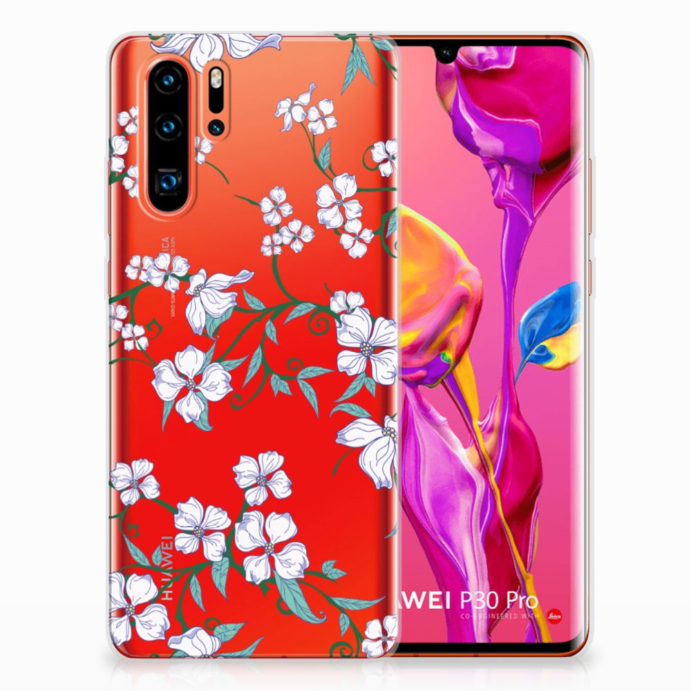 Huawei P30 Pro Uniek TPU Case Blossom White