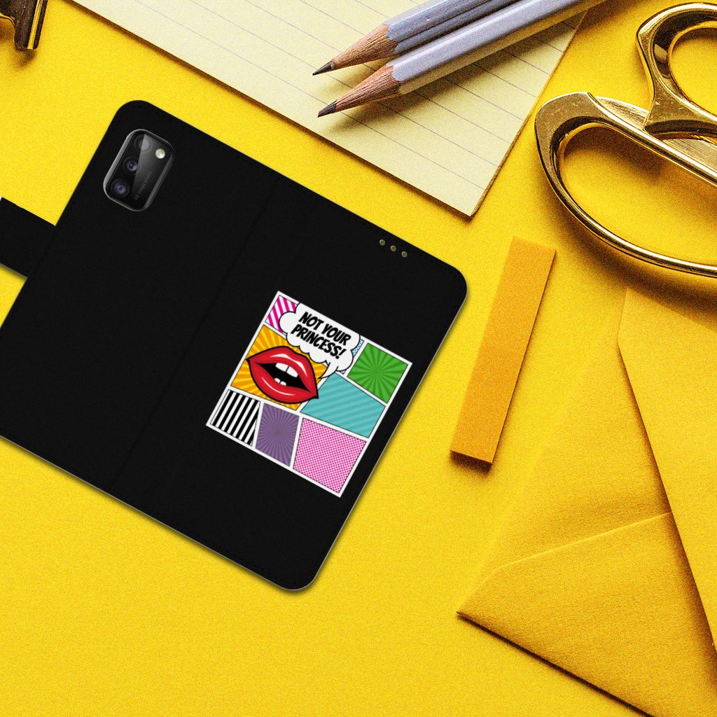 Samsung Galaxy A41 Wallet Case met Pasjes Popart Princess