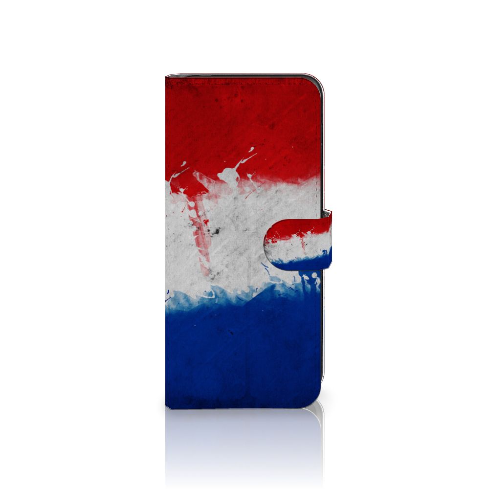 Motorola Moto G14 Bookstyle Case Nederland met artistiek design van de Nederlandse vlag