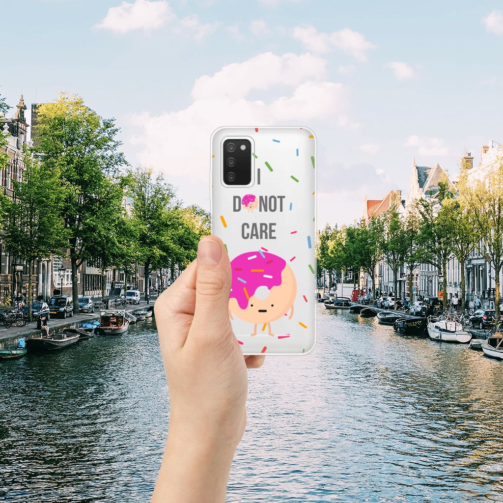 Samsung Galaxy A03S Siliconen Case Donut Roze B2C Telecom