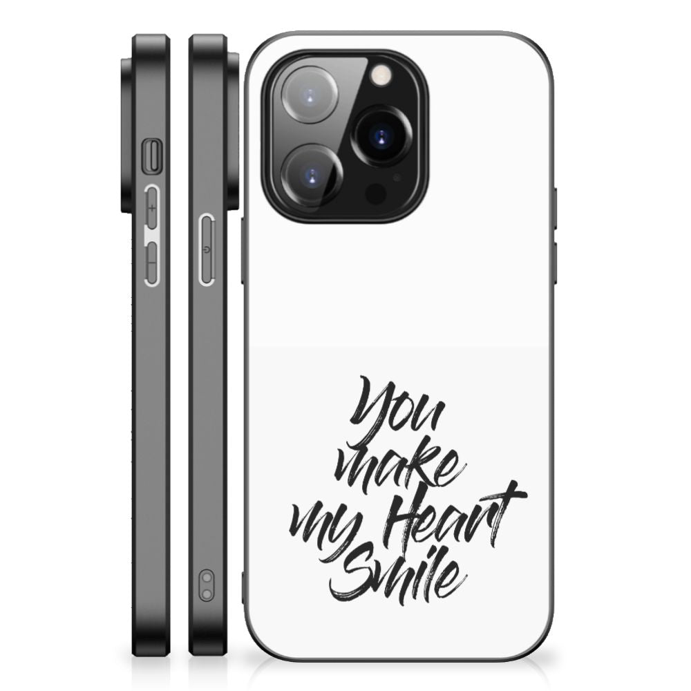 iPhone 14 Pro Telefoon Hoesje met tekst Heart Smile