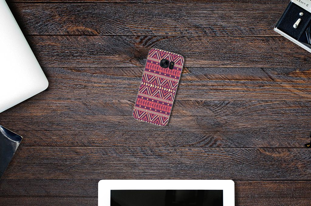 Samsung Galaxy S7 TPU bumper Aztec Paars