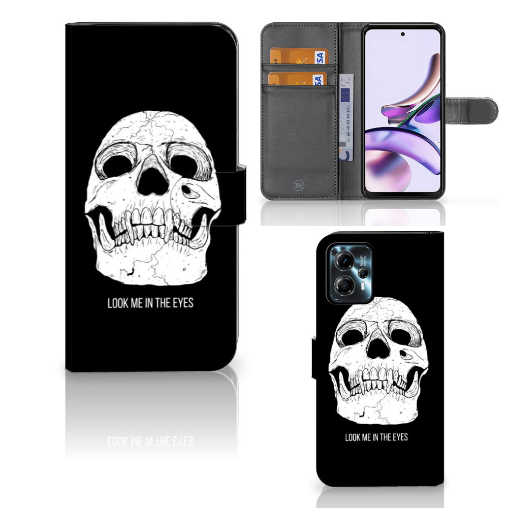 Telefoonhoesje met Naam Motorola Moto G13 | G23 Skull Eyes