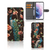 Samsung Galaxy S21 Plus Telefoonhoesje met Pasjes Pauw met Bloemen