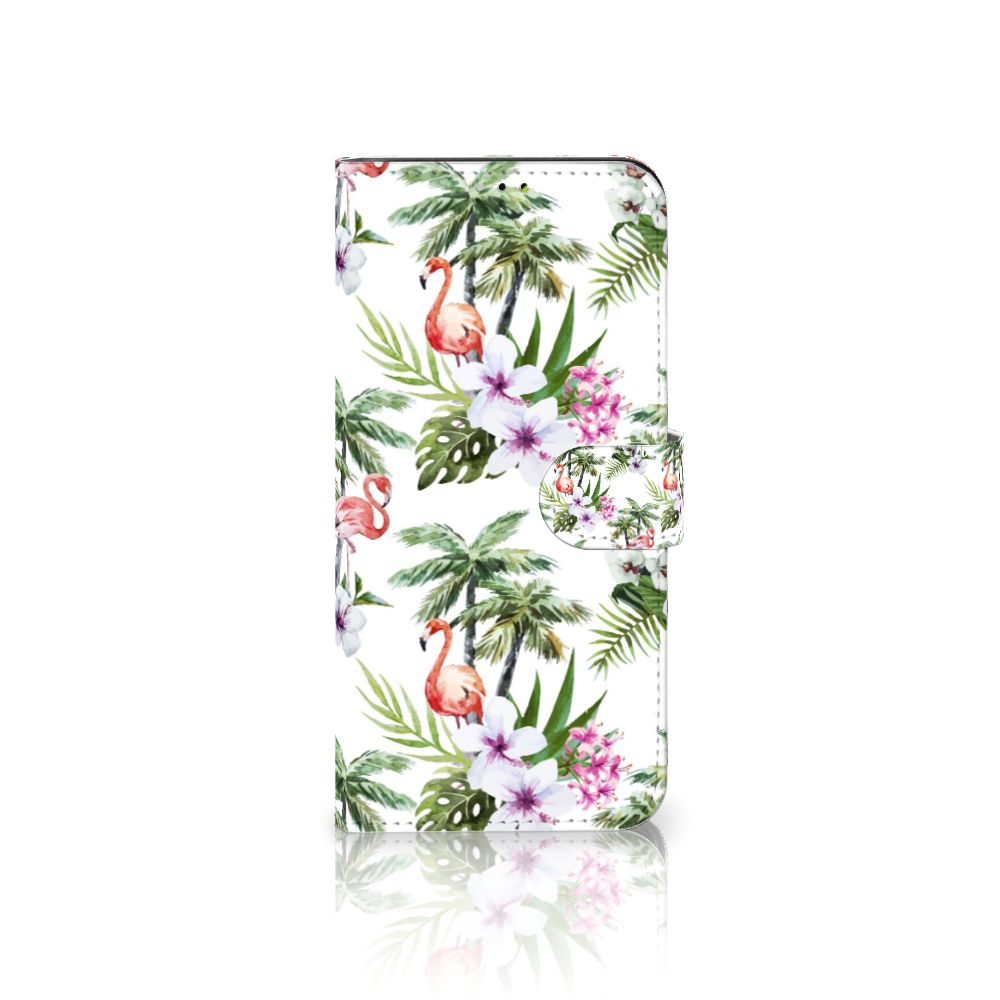 Samsung Galaxy A03 Telefoonhoesje met Pasjes Flamingo Palms