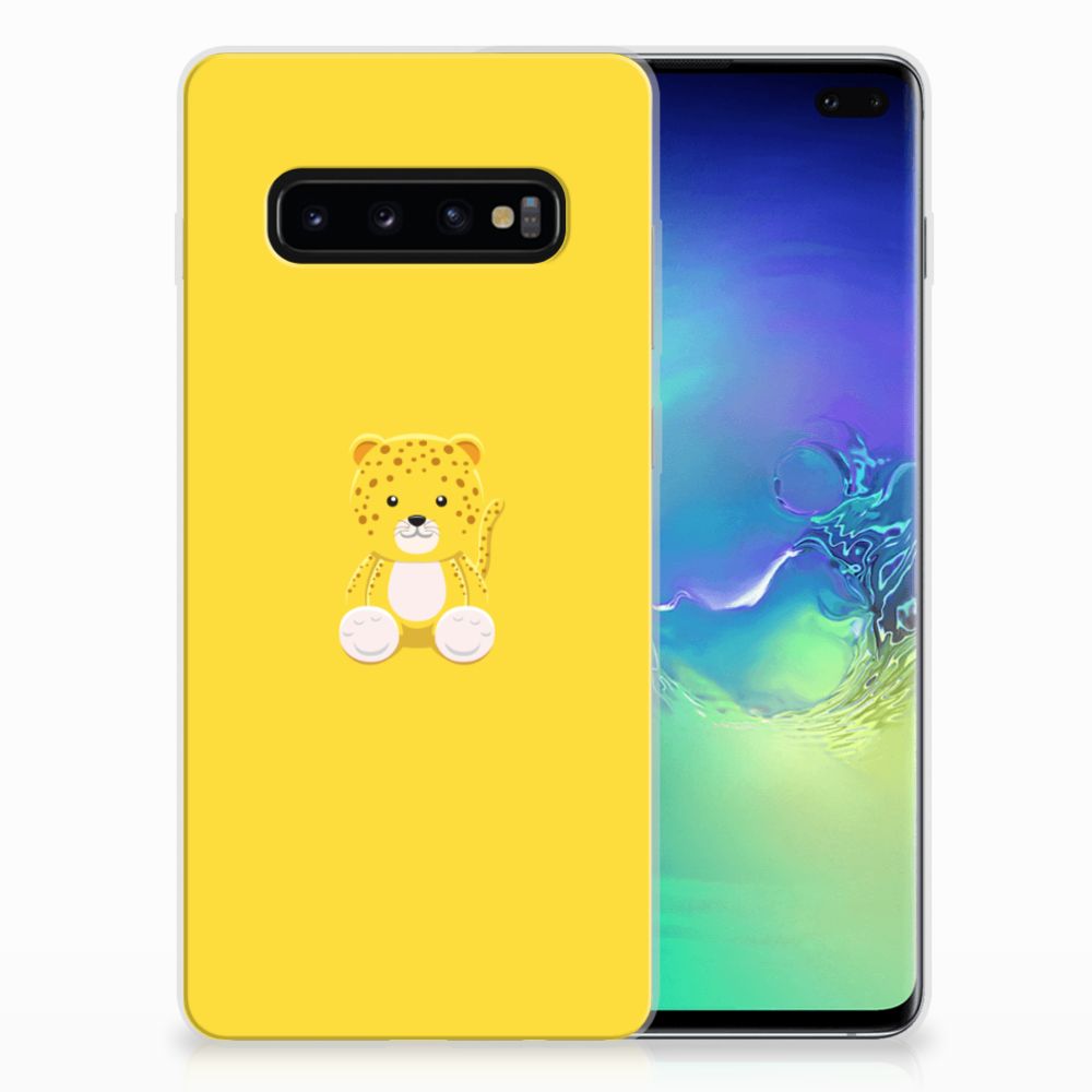 Samsung Galaxy S10 Plus Telefoonhoesje met Naam Baby Leopard
