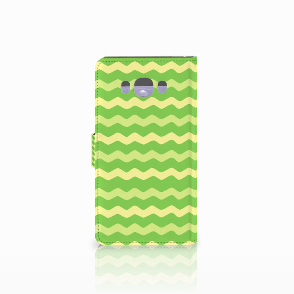 Samsung Galaxy J7 2016 Telefoon Hoesje Waves Green