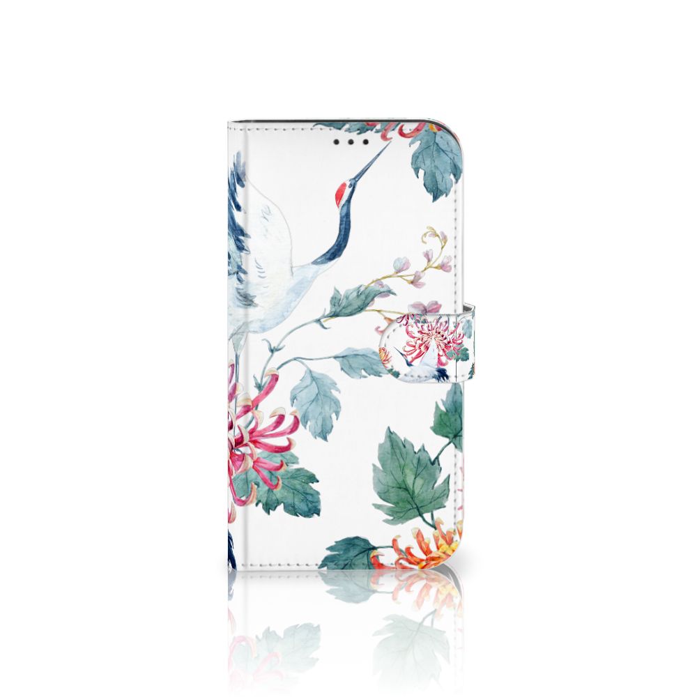 Apple iPhone 12 Pro Max Telefoonhoesje met Pasjes Bird Flowers