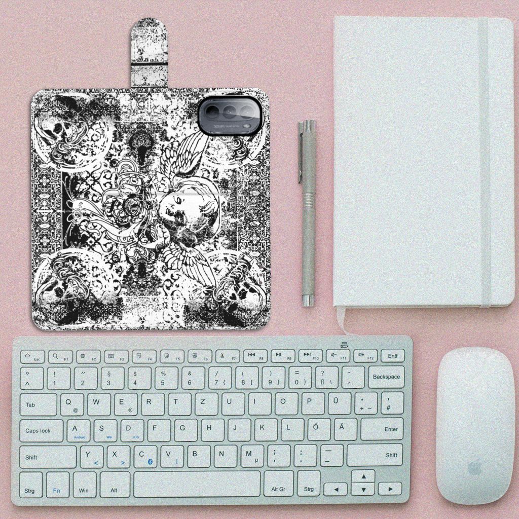 Telefoonhoesje met Naam Motorola Moto G31 | G41 Skulls Angel