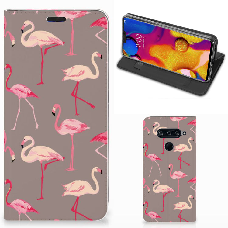 LG V40 Thinq Hoesje maken Flamingo