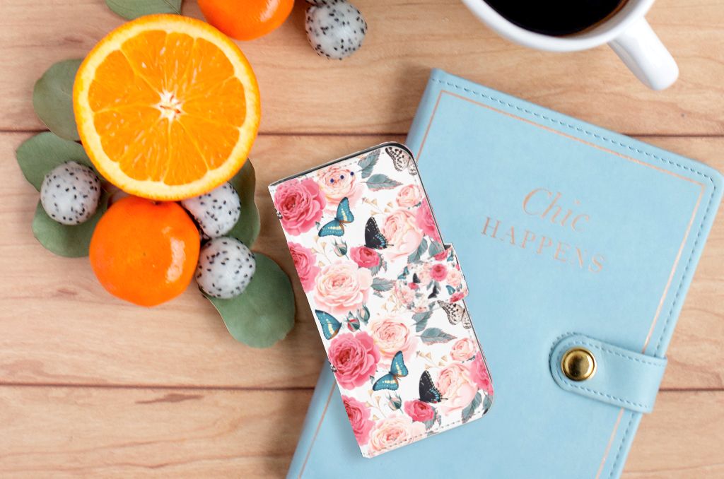 Samsung Galaxy S10e Hoesje Butterfly Roses