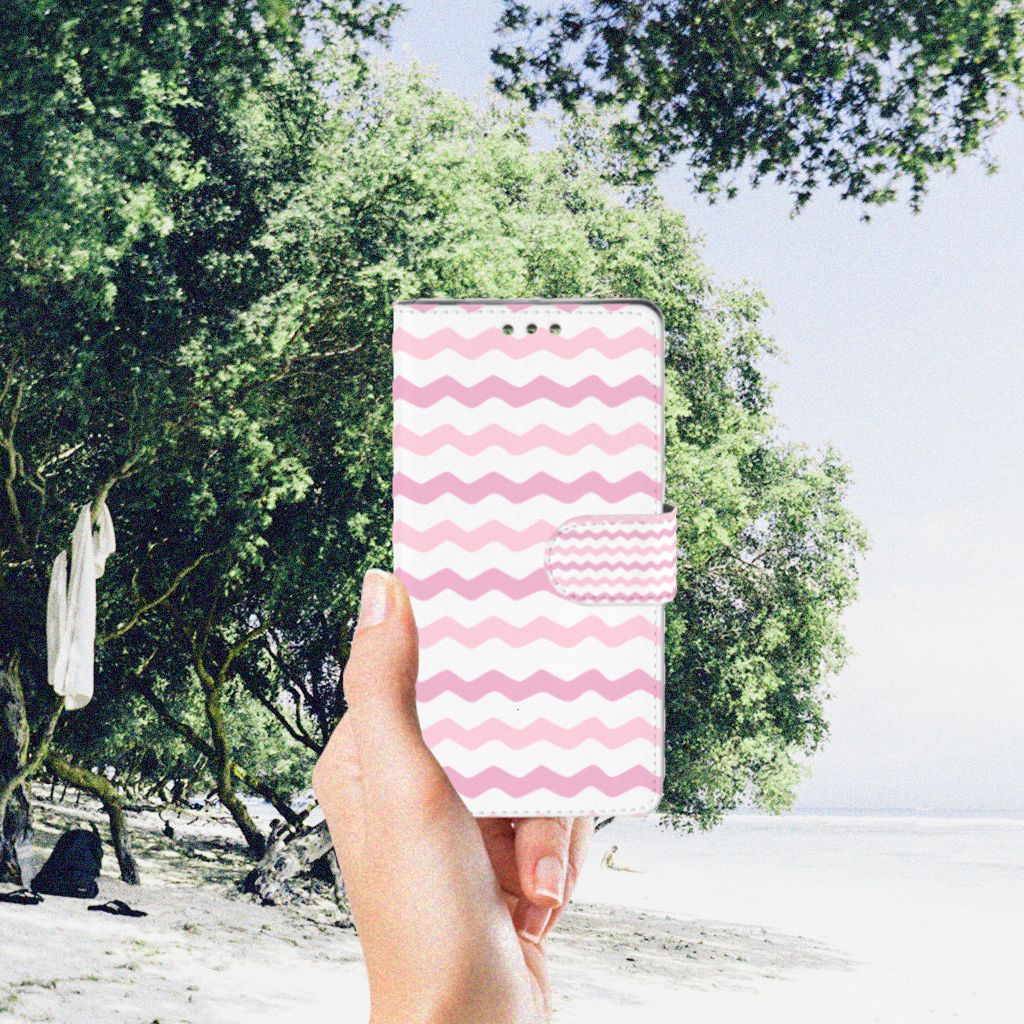 Sony Xperia XZ1 Telefoon Hoesje Waves Roze