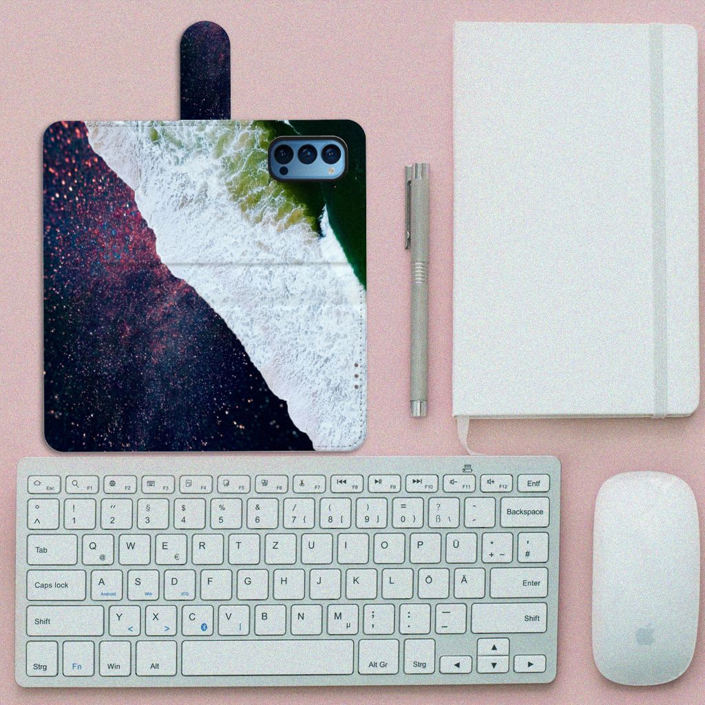 OPPO Reno 4 Pro 5G Book Case Sea in Space