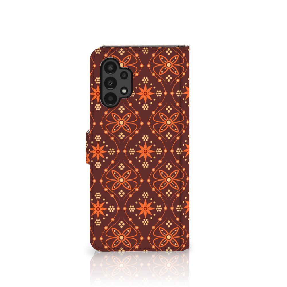 Samsung Galaxy A13 (4G) Telefoon Hoesje Batik Brown