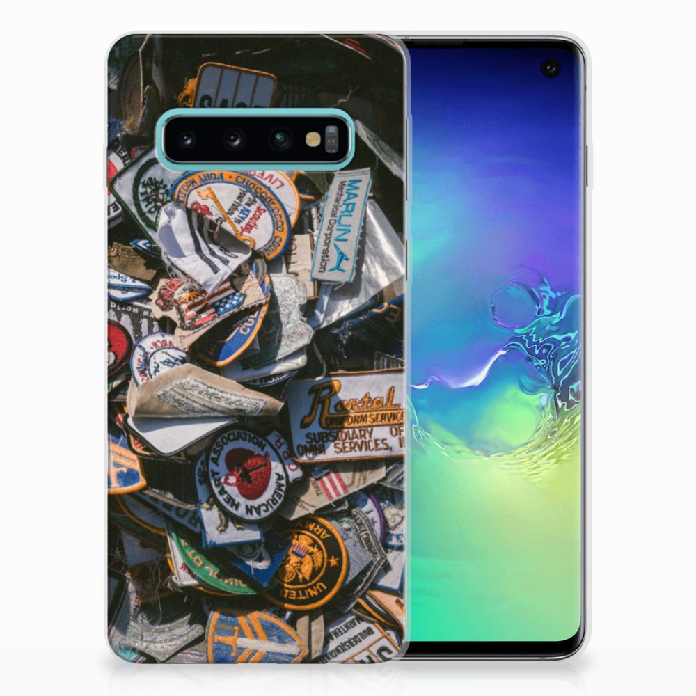 Samsung Galaxy S10 Siliconen Hoesje met foto Badges