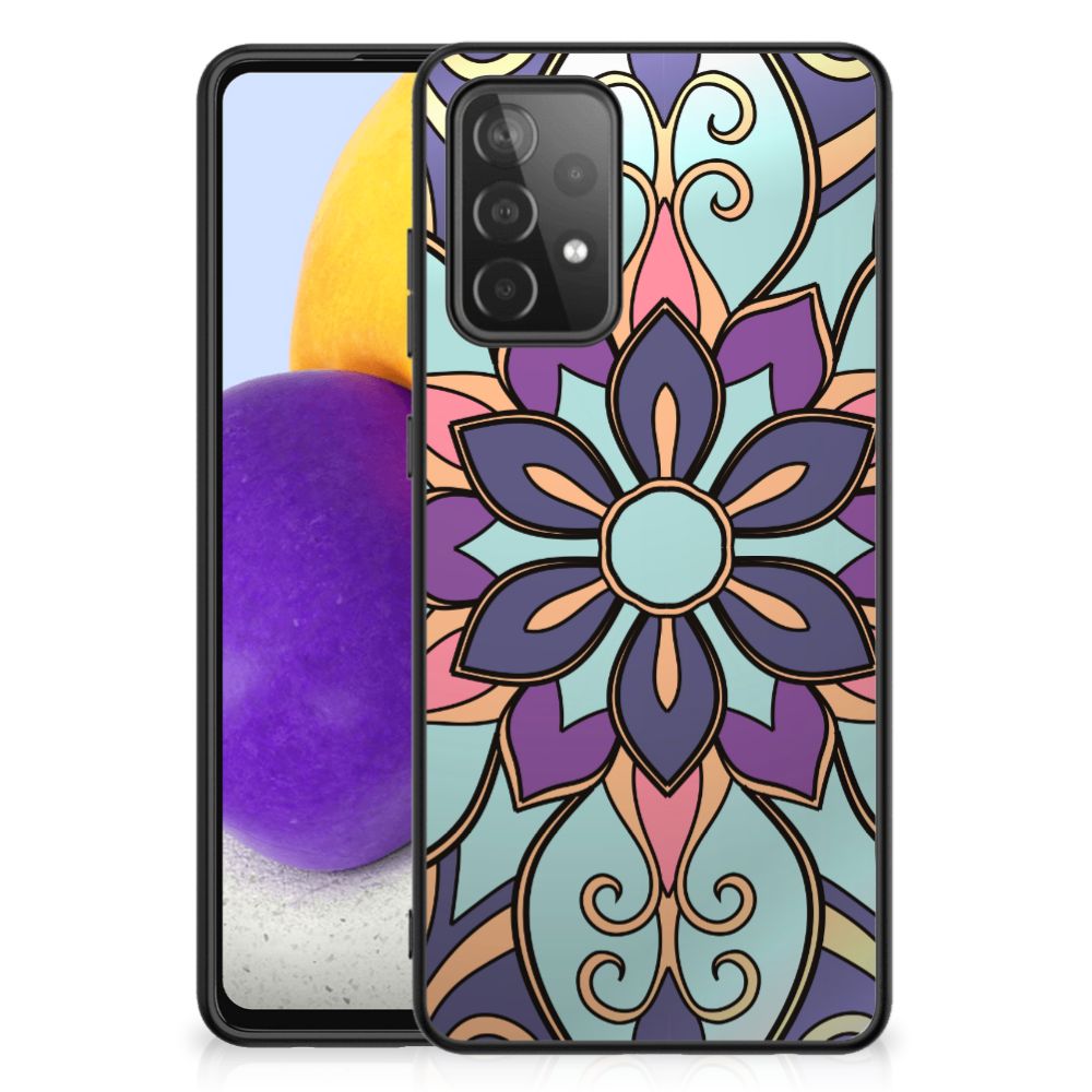 Samsung Galaxy A72 (5G/4G) Bloemen Hoesje Purple Flower