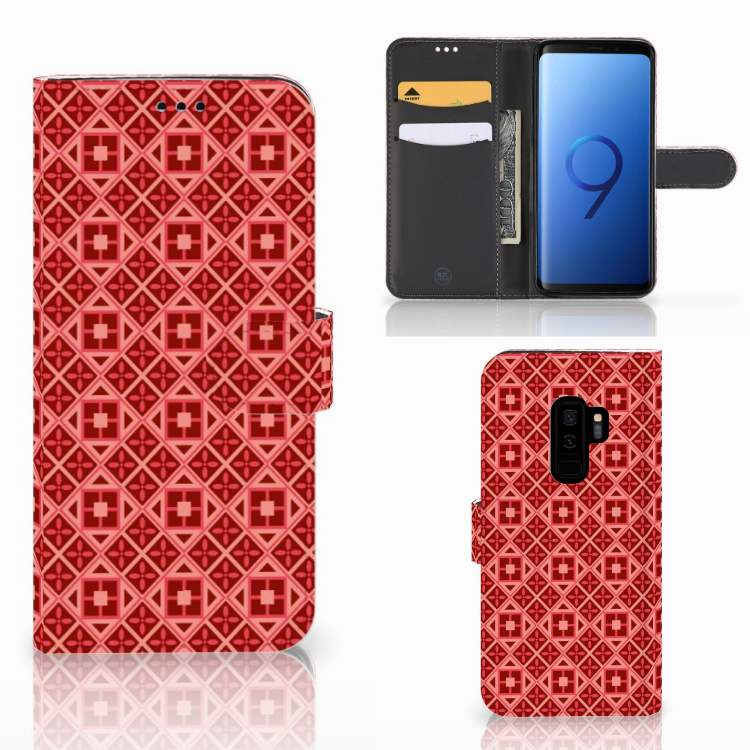 Samsung Galaxy S9 Plus Telefoon Hoesje Batik Rood
