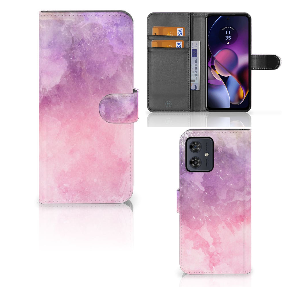 Hoesje Motorola Moto G54 Pink Purple Paint