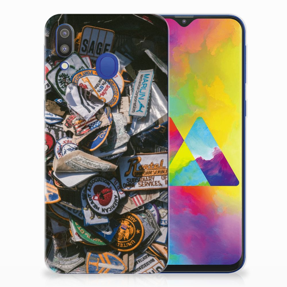 Samsung Galaxy M20 (Power) Siliconen Hoesje met foto Badges