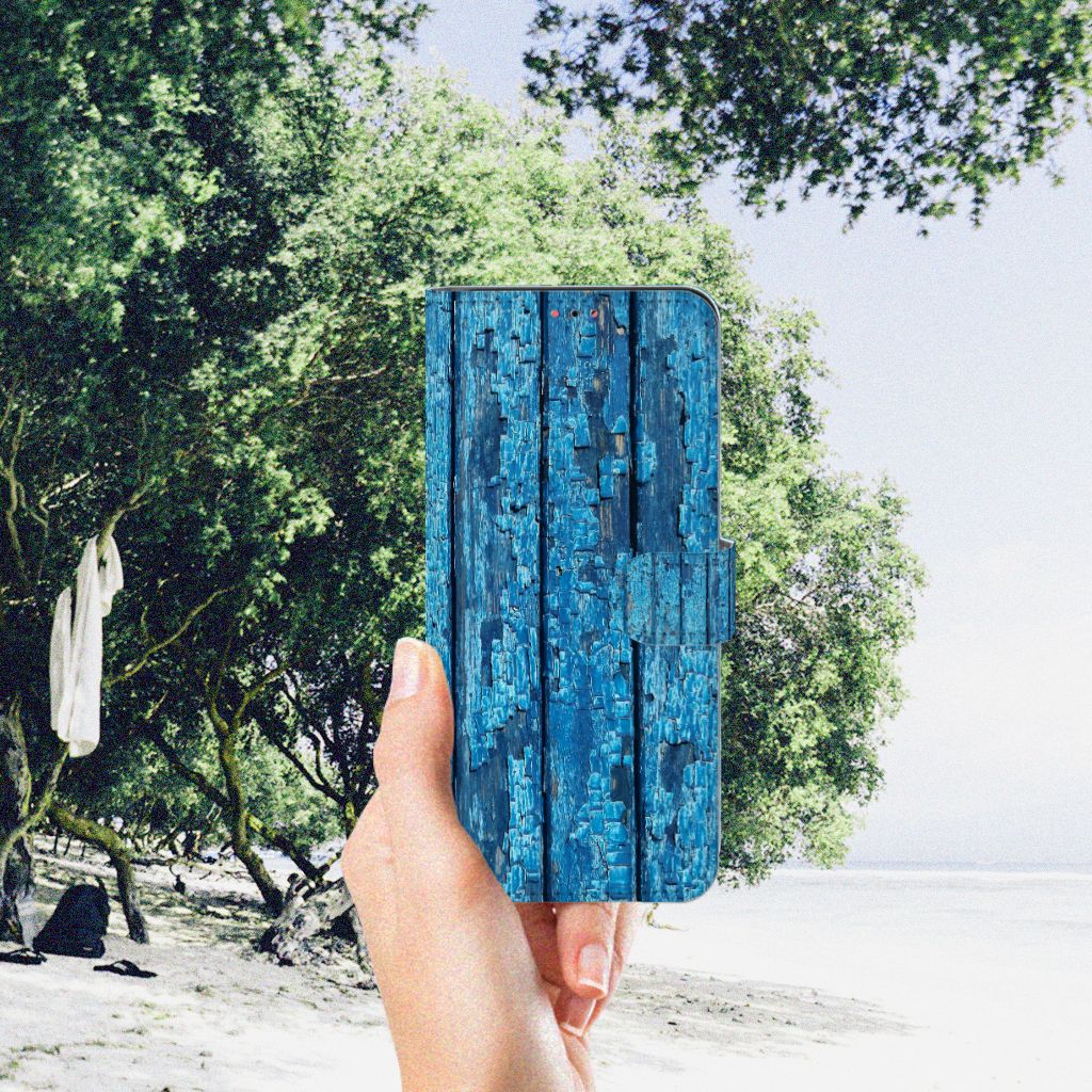 Samsung Galaxy A13 (4G) Book Style Case Wood Blue
