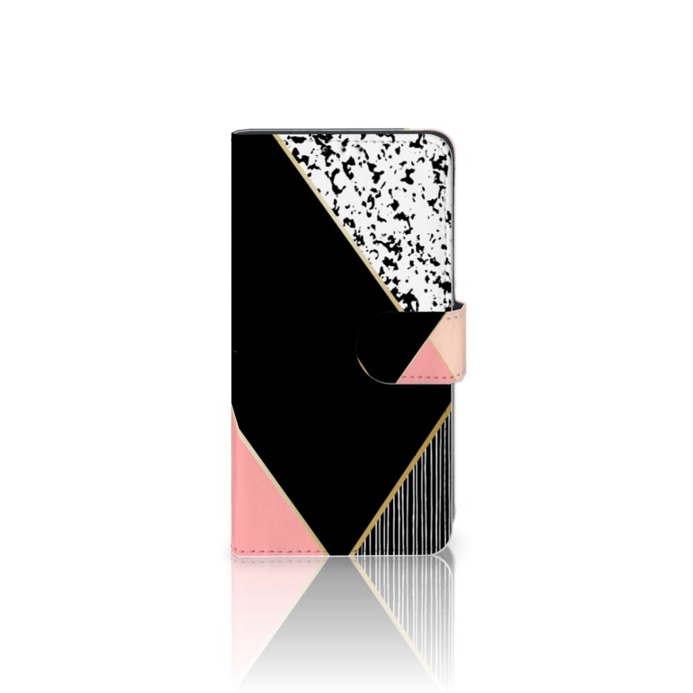 Xiaomi Mi Mix 2s Book Case Zwart Roze Vormen