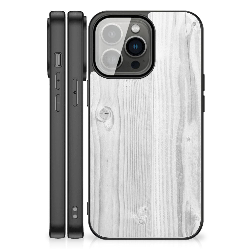 iPhone 13 Pro Max Houten Print Telefoonhoesje White Wood B2C Telecom