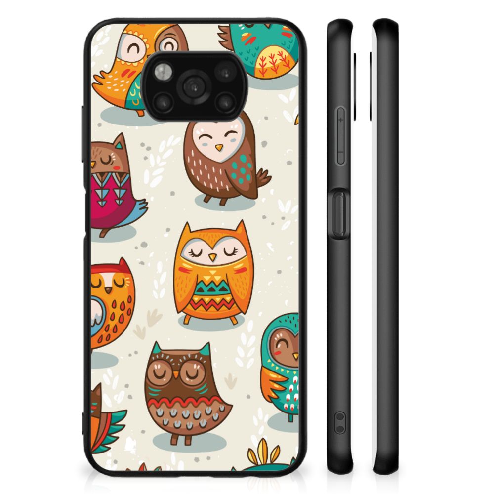 Xiaomi Poco X3 | X3 Pro Dierenprint Telefoonhoesje Vrolijke Uilen