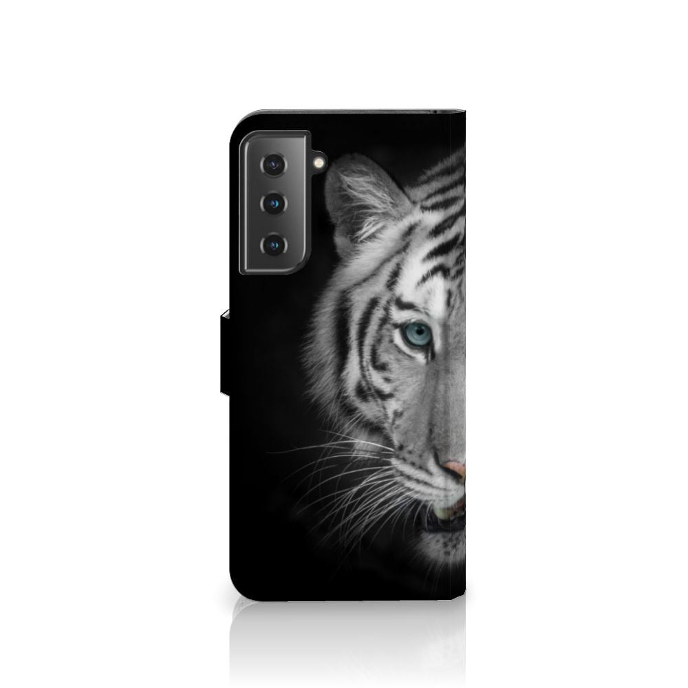 Samsung Galaxy S21 Plus Telefoonhoesje met Pasjes Tijger