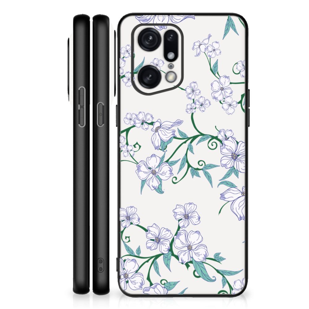 OPPO Find X5 Pro Uniek Bloemen Hoesje Blossom White