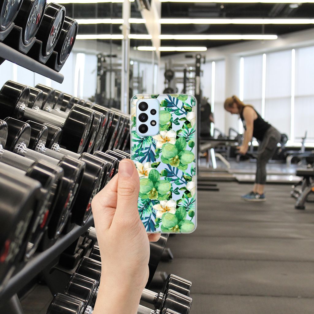 Samsung Galaxy A23 TPU Case Orchidee Groen B2C Telecom