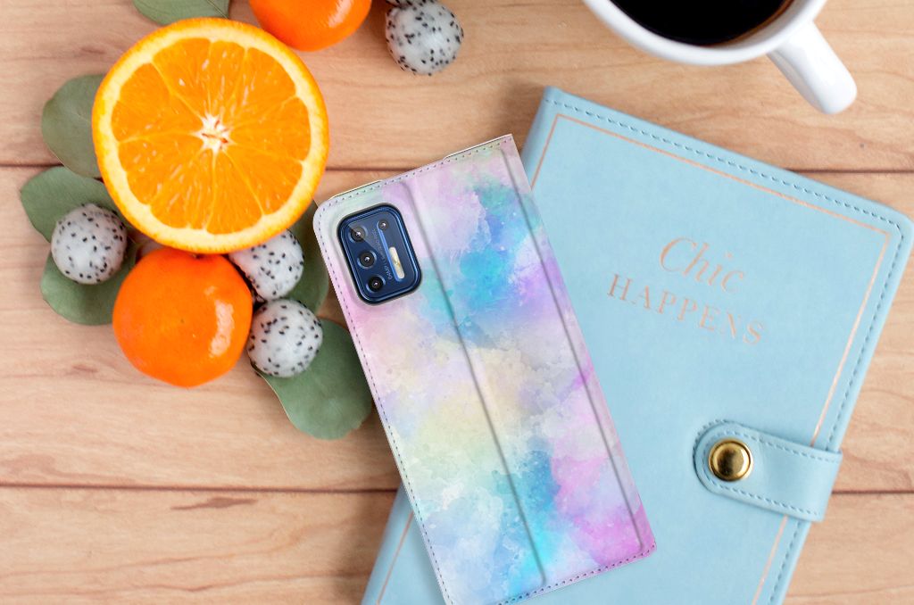 Bookcase Motorola Moto G9 Plus Watercolor Light - B2C Telecom