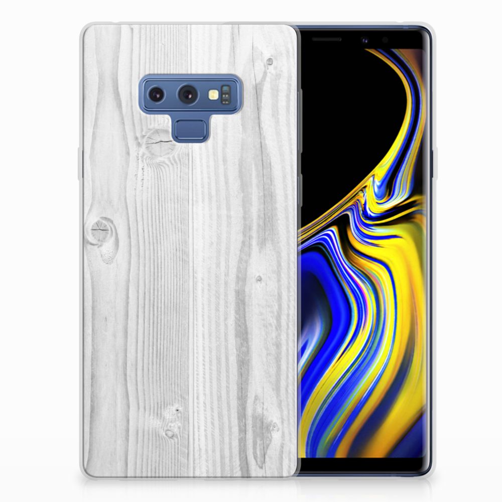 Samsung Galaxy Note 9 Bumper Hoesje White Wood