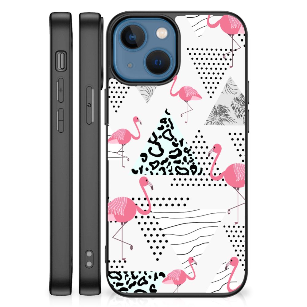 Apple iPhone 13 mini Dierenprint Telefoonhoesje Flamingo Triangle B2C Telecom