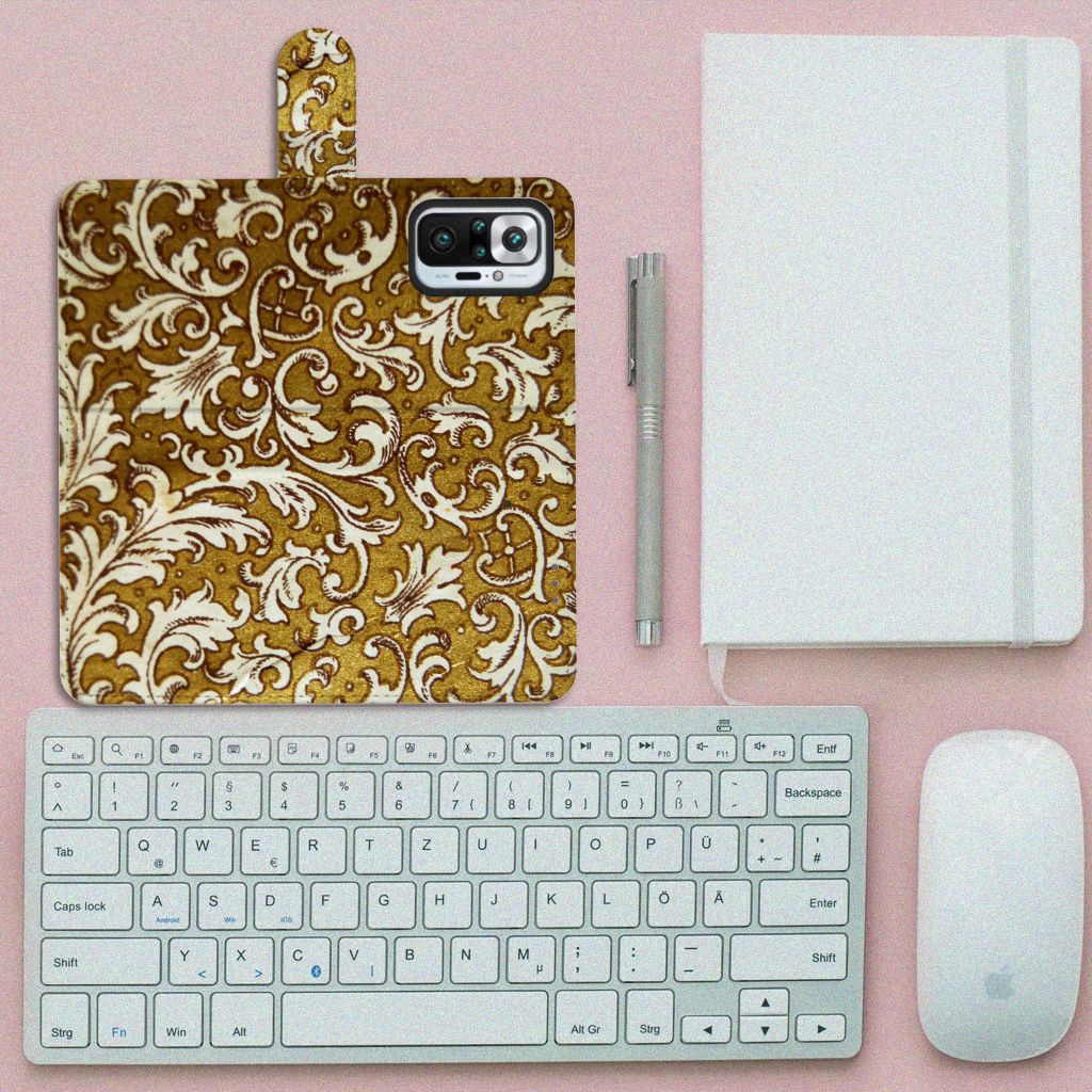 Wallet Case Xiaomi Redmi Note 10 Pro Barok Goud