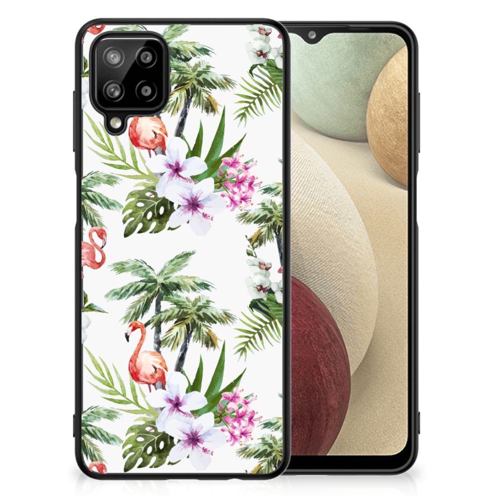 Samsung Galaxy A12 Dierenprint Telefoonhoesje Flamingo Palms