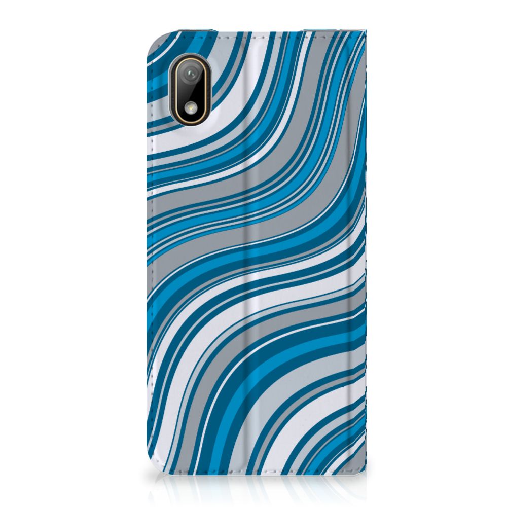 Huawei Y5 (2019) Hoesje met Magneet Waves Blue - B2C Telecom