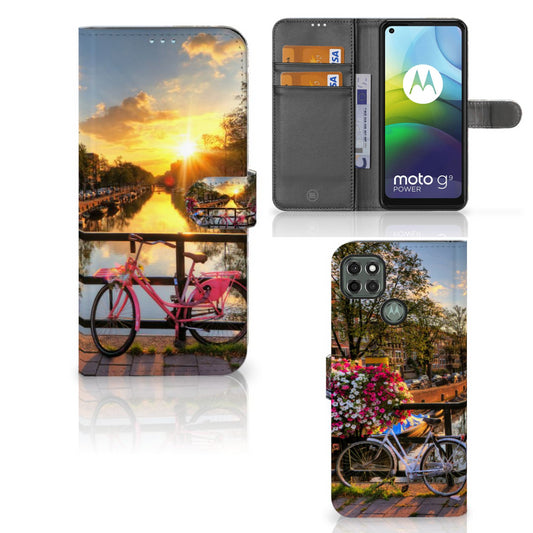 Motorola Moto G9 Power Flip Cover Amsterdamse Grachten