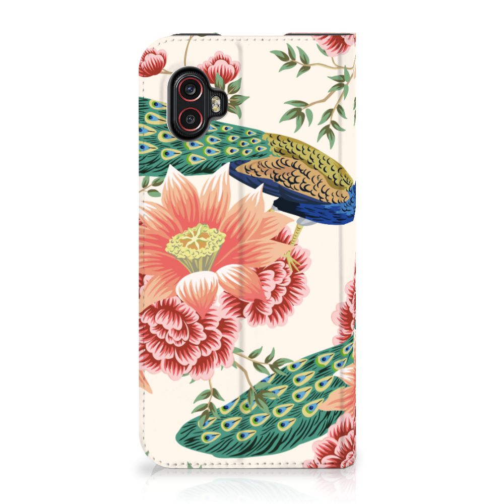 Hoesje maken voor Samsung Galaxy Xcover 6 Pro Pink Peacock - B2C Telecom