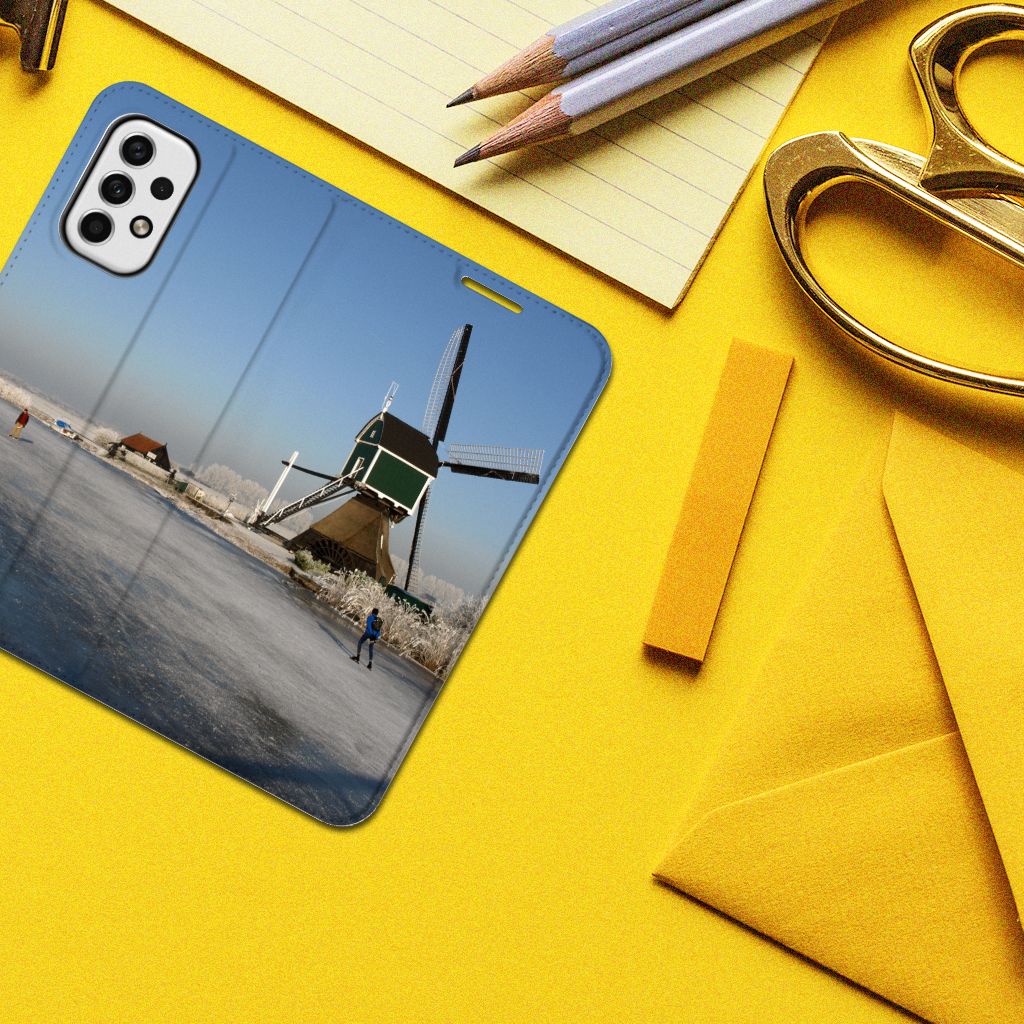 Samsung Galaxy A23 Book Cover Schaatsers - B2C Telecom