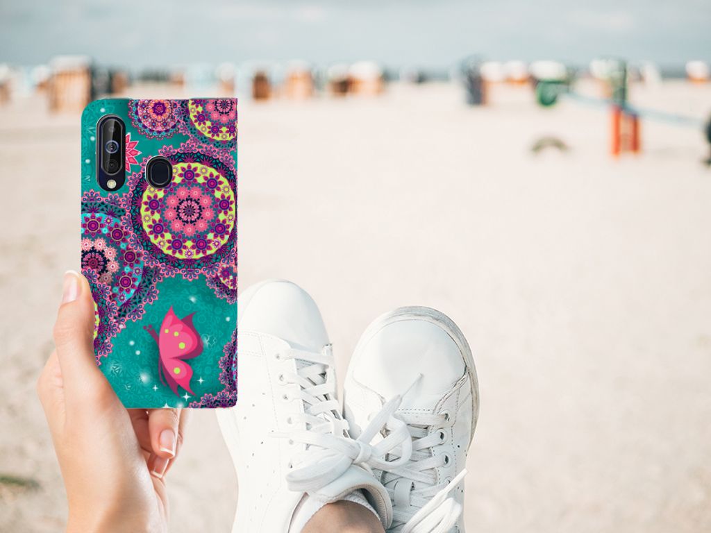 Samsung Galaxy A60 Bookcase Cirkels en Vlinders