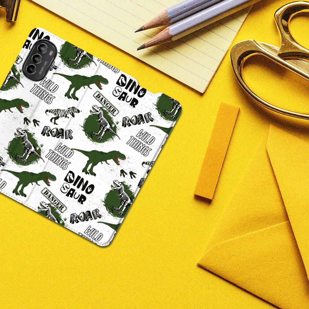 Hoesje maken voor Motorola Moto G52 | Moto G82 Dinosaurus - B2C Telecom