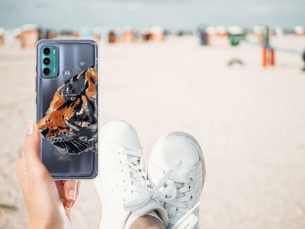 Hoesje maken Motorola Moto G60 Watercolor Tiger B2C Telecom