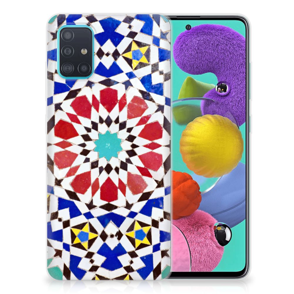 Samsung Galaxy A51 TPU Siliconen Hoesje Mozaïek